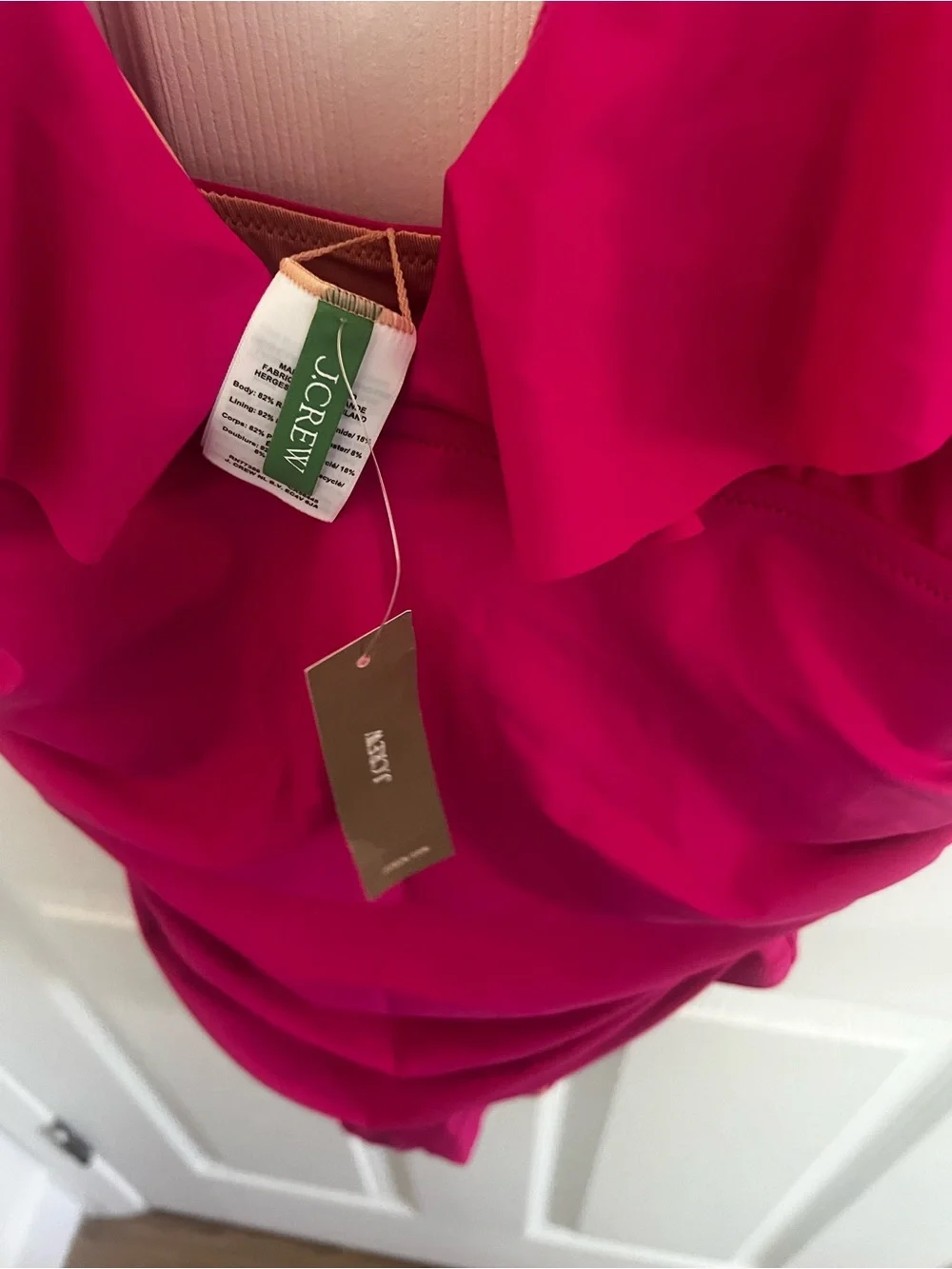 J.‎ Crew Magenta Ruffle One-Piece Swimsuit